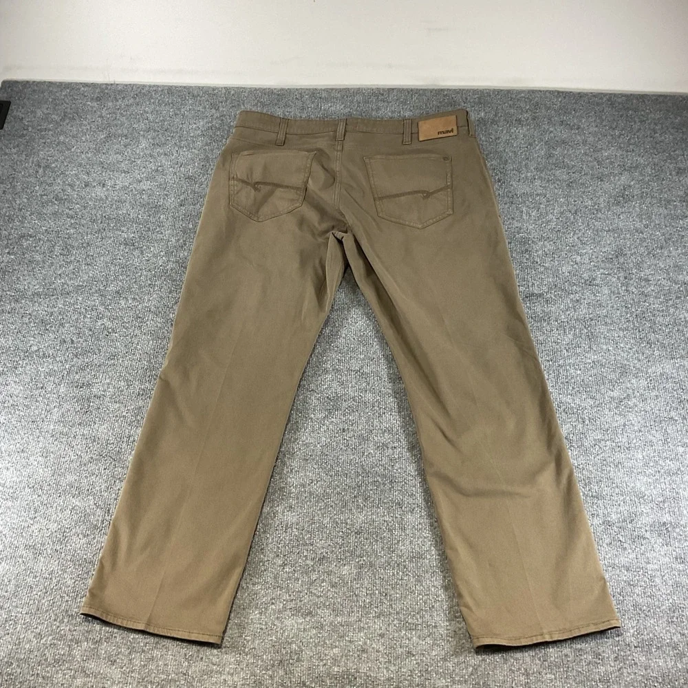Mavi Matt Relaxed Straight Leg Jeans Mens 38x30 Brown Stretch Casual Pants